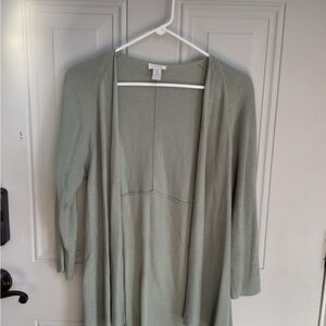 Chico's Soft Green Open Front Cardigan